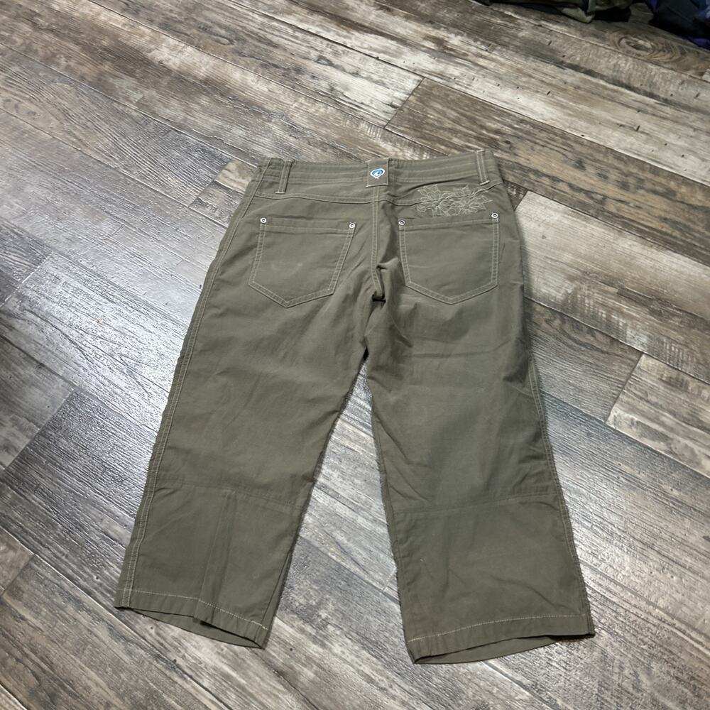 Kuhl Trekr Kapri Capri Pants Women's Size 2 Green Stretch Hiking Outdoor | 6236